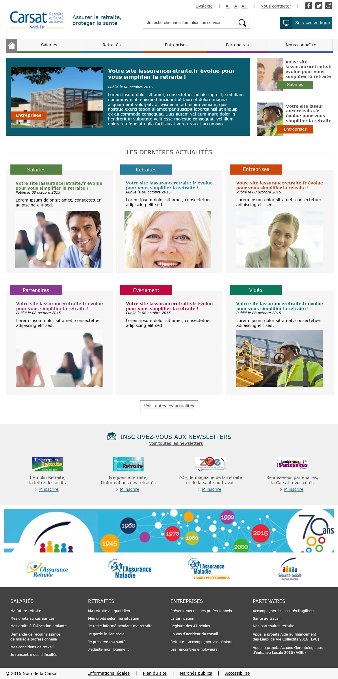 Exemple maquette finale CARSAT