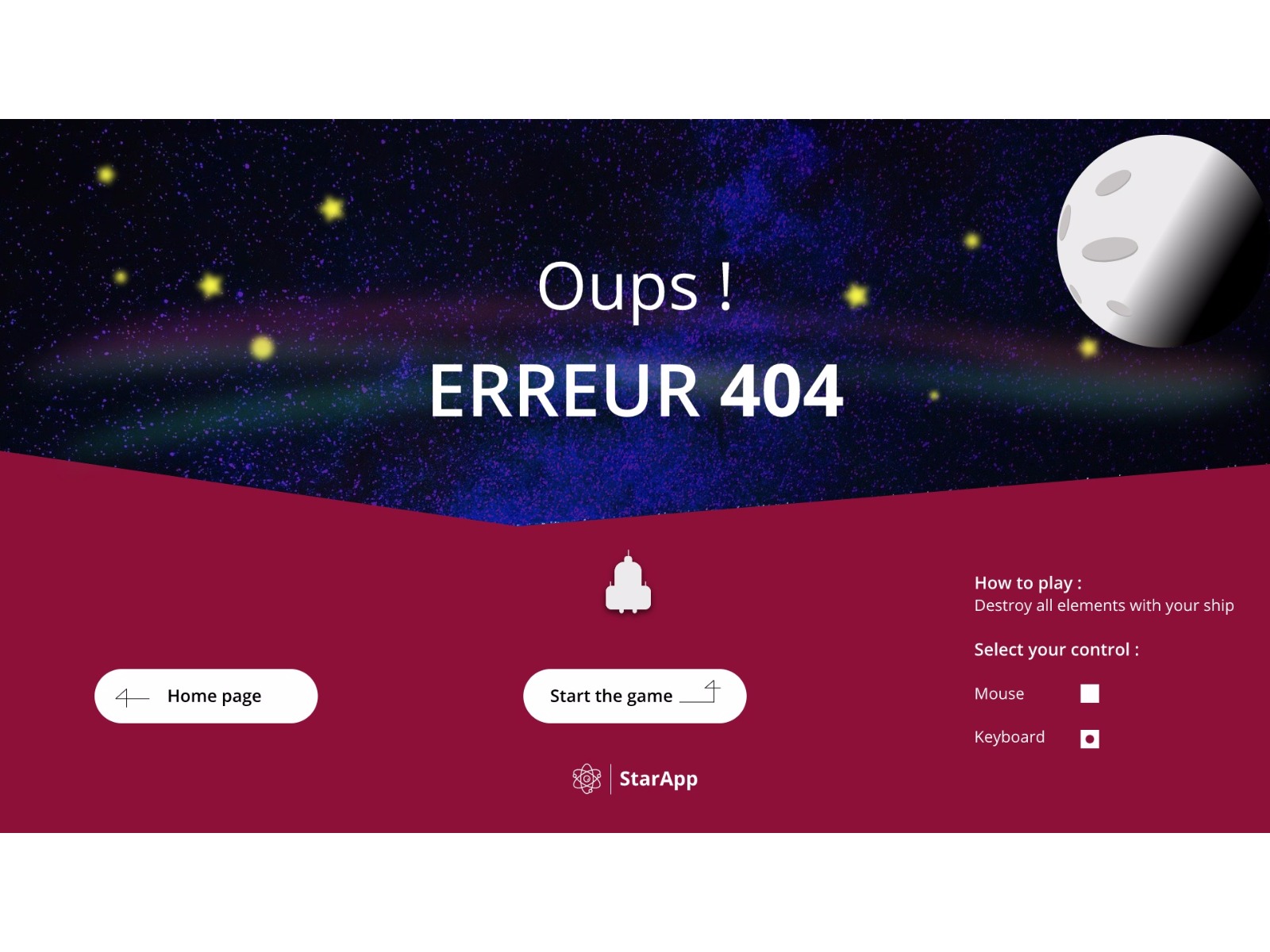 Exemple de page Erreur 404