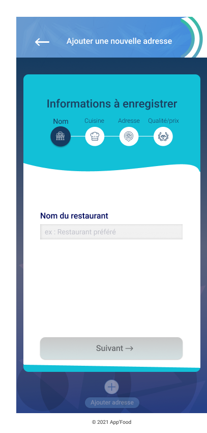 Application mobile réseau de partage de bonnes adresses de restaurants