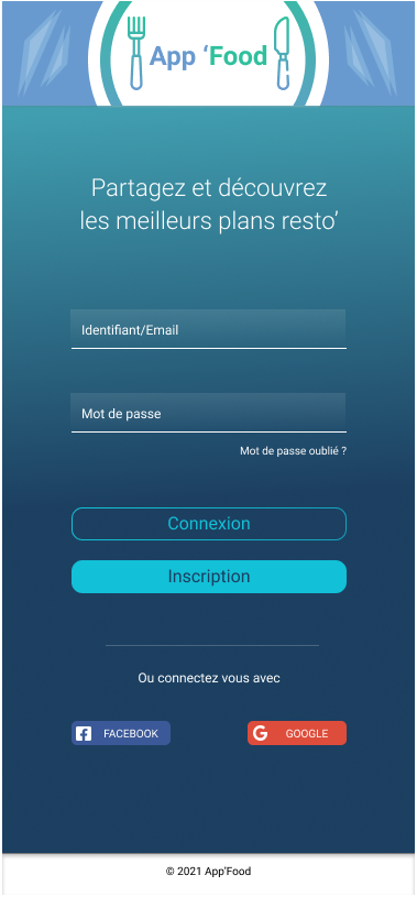 Application mobile réseau de partage de bonnes adresses de restaurants