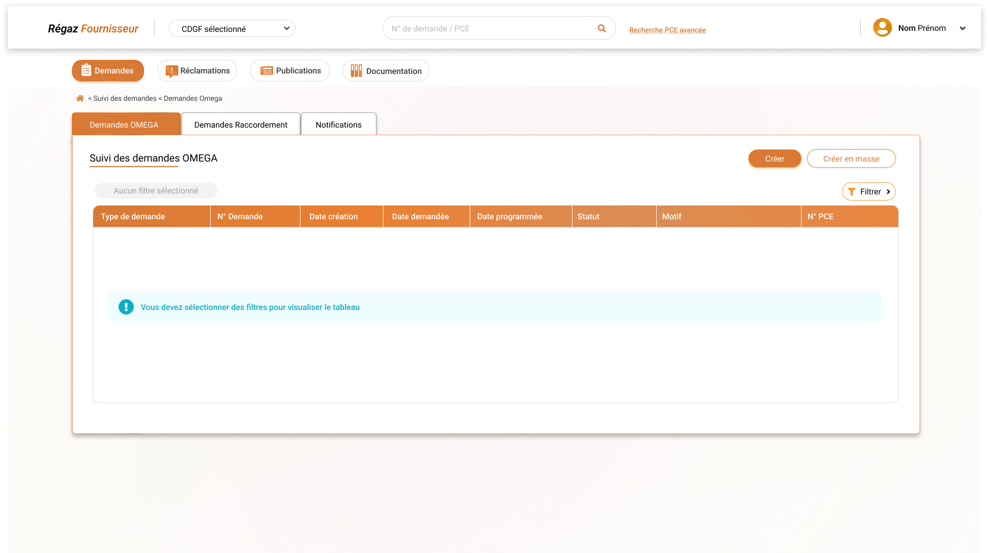 Écran connecté au portail